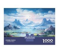 Lago alpino Puzzle 1000 Pezzi In Il lago magico Colori Brillanti,Un Classico Puzzle A Pezzi Per Enigma Di Abilità Logica,Per Attività in Famiglia,Regalo Per L'inaugurazione Di Casa Puzzle 38x26c