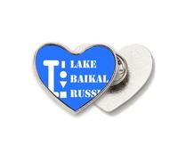Lago Bajkal Russia Art Deco Moda Cuore Metallo Pin Spilla Clip Love