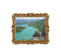 Lago Bovilla Tirana County Albania magnete frigorifero 3D viaggio souvenir decorazione frigorifero adesivo magnetico collezione artigianato