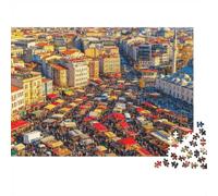 Lago Como Village Puzzle 1000 Pezzi Materiale Riciclato Alpine View Puzzles for Ragazzo e Ragazza Dai 6 Anni in Su Divertente e Stimolante Attività di Gioco in Famiglia 70x50cm/1000pcs