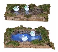 Lago con cigni 20x12cm 1 pezzo