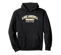 Lago d'America 2026 Coordinate Varsity Vintage Felpa con Cappuccio