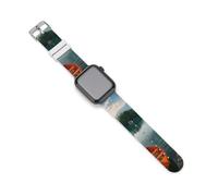 Lago di Bled Slovenia Church on the Island Cinturino di ricambio in silicone cinturino sportivo compatibile per Apple Watch, 38mm/40mm, Acciaio inossidabile, Ametista