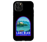 Lago di Bled Slovenia Travel Art Emblema Vintage Custodia per iPhone 11 Pro