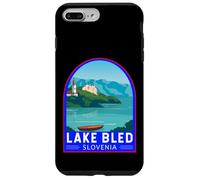 Lago di Bled Slovenia Travel Art Emblema Vintage Custodia per iPhone 7 Plus/8 Plus