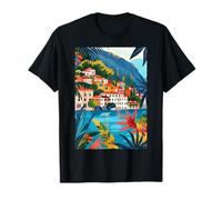 Lago di Como Italia Arte Estetica Maglietta