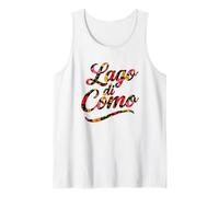 Lago di Como Italia Script Floreale Souvenir Design Donna Ragazza Canotta