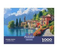 Lago di Como Puzzle Impossibili 1000 Pezzi Decorazione Per La Casa. Giochi Rilassamento E Intelligence Per Adulti E Ragazzi Da 14 Anni 70x50cm/1000pcs