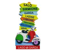 Lago di Garda Italia Viaggio Souvenir 3D Magnete Frigorifero Attrazioni Città Frigorifero Magnete Decorativo Tridimensionale Casa Cucina Decorazione
