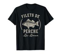Lago di Ginevra Pesce Persico Filets de Perche Maglietta