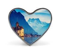 Lago di Ginevra, Svizzera, Spilla con stampa "Amore"