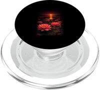 Lago di loto con una calma spirituale al tramonto PopSockets PopGrip per MagSafe