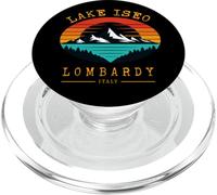 Lago d'Iseo Italia Lago d'Iseo Montagne Italiano Retrò Tramonto PopSockets PopGrip per MagSafe