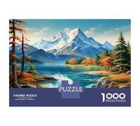 Lago e vetta Rompicapo 1000 Pezzi In lago autunno Resistente E Durevole, Un Gioco Di Puzzle Per Brain Training Puzzle, Ideale Per Decorazione Casa, Enigma Del Regalo Di Natale 38x26cm/1000pcs