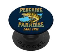 Lago Erie Pesca Paradiso Persico Giallo PopSockets PopGrip Adesivo