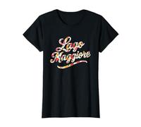 Lago Maggiore Italia Script Floreale Souvenir Design Donna Ragazza Maglietta