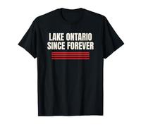 Lago Ontario dal Sempre Canada Retro Maglietta