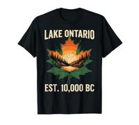 Lago Ontario Maple Leaf Tramonto EST 10000 a.C Maglietta
