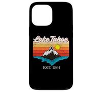 Lago Tahoe Montagna Fiume Retro Tramonto USA Lago Tahoe Custodia per iPhone 13 Pro Max