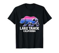 Lago Tahoe Paesaggio In Un Grizzly Orso California Vintage Maglietta