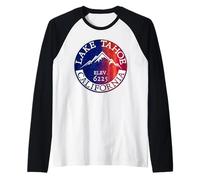Lago Tahoe Sci Inverno Souvenir Viaggi Sci California Maglia con Maniche Raglan