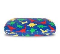 LAGO TERRA Custodia rigida per occhiali con stampa dinosauro, Blu, M