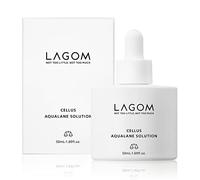 LAGOM Cellus Aqualane Solution Squalane Siero Antinvecchiamento Migliora Pelle Viso Fermentato Naturale Vegano Essenza Mattutina Aquatide Tocoferolo Pelle Sensibile Grasso Secco Texture Firme 50 ml