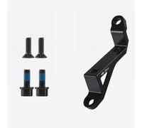 Lagomloot Adattatore per freno a disco da montagna a strada, sedile di conversione piatto da 74 mm a 34 mm per rotori da 160/180 mm, staffa per bici in lega di alluminio nera