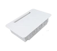 Lagomloot Box multimediale a parete per Fire TV, contenitore da incasso per dispositivi e cavi streaming, kit in plastica bianca 22,7 x 37,9 x 19,9 cm