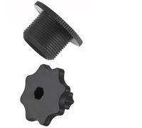 Lagomloot Bullone per pedivella per bicicletta, 18 mm, compatibile con vite e chiave in nylon, nero