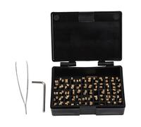 Lagomloot Caratteri in lamina per stampa a caldo, 120 lettere di codice data in rame per stampanti HP-241 DY-8, caratteri a nastro termico 2x3x15mm
