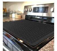 Lagomloot Copertura superiore in silicone, resistente al calore, per stufe elettriche con design a strisce larghe, 71 x 50 cm, protezione contro fuoriuscite e graffi