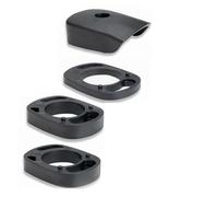 Lagomloot Distanziale per stelo sterzo bicicletta, 28,6 mm, guarnizione di sollevamento con tappo per mountain bike e bici da strada, in nylon nero, set da 5 mm e 10 mm