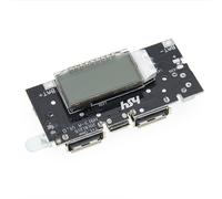 Lagomloot Dual USB Power Bank Module, 5V 2.1A Scheda Caricabatteria con Display LCD per fai da te, circuito di protezione da sovraccarico PCB