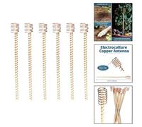 Lagomloot Electroculture - Pali da giardino in rame, 30,5 cm, supporto per piante per verdure e fiori, kit di miglioramento della crescita naturale, confezione da 6