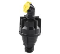 Lagomloot Irrigatore Automatico da Giardino Rotante a 360 Gradi con Raggio Regolabile di 5-10 m, Testa di irrigazione in plastica Gialla per Fattoria frutteto vivaio, interfaccia DN15