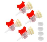 Lagomloot Kit connettore secchio sistema di irrigazione coniglio, 4 pezzi raccordo con valvola a sfera per tubo da 5/16", abbeveratoio automatico per pollame bestiame