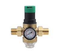 Lagomloot Kit Valvola Riduttore Pressione in Ottone Regolatore Acqua Regolabile con Manometro e Filtro per Sistemi HONEYWELL Design Union