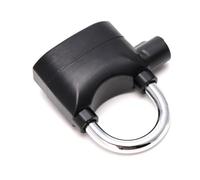 Lagomloot Lucchetto di sicurezza impermeabile con sensore di movimento da 110 dB, per cancello di moto, bicicletta, in lega di alluminio, antifurto con 3 chiavi