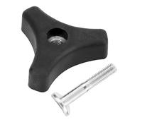 Lagomloot Set di pomelli e bulloni triangolari, ricambio in lega di alluminio ABS per tosaerba, kit di fissaggio facile da installare