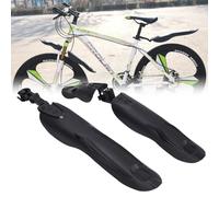Lagomloot Set parafango per mountain bike, regolabile, anteriore e posteriore, per parafanghi per ruote da 24 a 26 pollici, adatto per reggisella con diametro inferiore a 34 mm