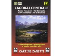 Lagorai Centrale. Passo Manghen, Val Campelle, Val Calamento, Val di Fiemme 1:30.000