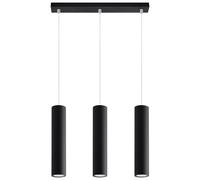 Sollux Lighting Lampada a Sospensione Lagos SL.0329 3 Luci GU10 Acciaio Nero Regolabile