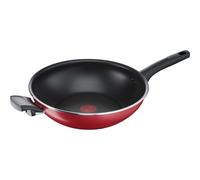 Lagostina Cucina Mediterranea Wok Antiaderente in Alluminio 30 cm, a Induzione, Gas e Forno, con Indicatore Cottura Thermo-Signal, Rivestimento Titanium Easy, Manico Ergonomico in Bakelite