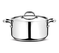 Lagostina Accademia Lagofusion Casseruola Fonda con 2 Maniglie e Coperchio, Acciaio Inossidabile, Argento, 16 cm