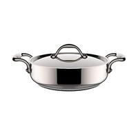 Lagostina Accademia Lagofusion Casseruola Semifonda con 2 Maniglie e Coperchio, Acciaio Inossidabile, Argento, 28 cm