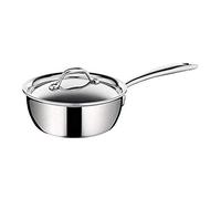 Lagostina Accademia Lagofusion Salsiera Manico Lungo con Coperchio, Acciaio Inox 18/10 Ø 16 cm, Pentola Induzione, Gas e Forno, Finitura Lucida Esterna e Satinata Interna, Fondo 5 Strati