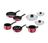 Lagostina Batteria pentole Alluminio antiaderente CUCINA MEDITERRANEA Rosso e