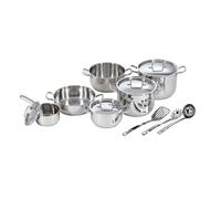 LAGOSTINA Batteria Pentole Induzione 13 Pezzi in Alluminio e Acciaio Inox - Sfiziosa