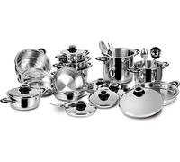 Lagostina 500000003 Batteria di pentole Dietetica 24 pz in acciaio inox 18/10